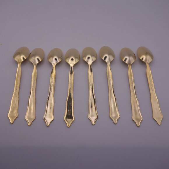 Stainless Steel Japan Red and Gold 4.5 Inch Long Spoons - Picture 5 of 7